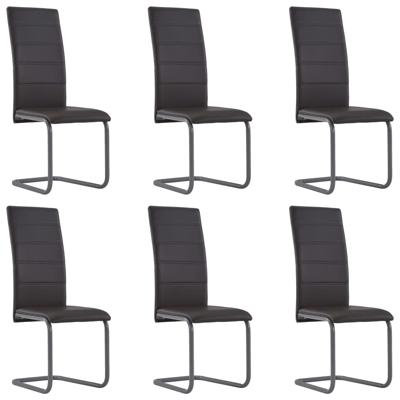 vidaXL Eetkamerstoelen 6 st kunstleer bruin