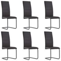 vidaXL Eetkamerstoelen 6 st kunstleer bruin - thumbnail