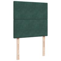 Boxspring met matras fluweel donkergroen 160x200 cm - thumbnail