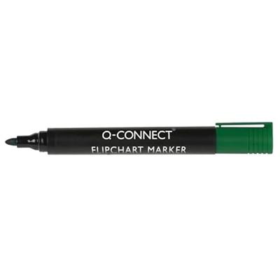 Q-CONNECT flipchartmarker, 2-3 mm, ronde punt, met clip, groen