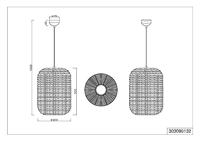 Trio Rotan hanglampRuna Ø 35cm - 303090132 - thumbnail
