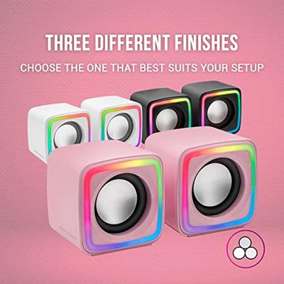 PC-luidsprekers Mars Gaming MSCUBEP 8W Roze 4 W PC-luidsprekers Mars Gaming MSCUBEP 8W Roze 4 W