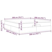 Ottoman bed met matrassen 200x200cm kunstleer cappuccinokleurig - thumbnail