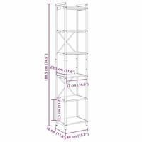 Boekenkast Sonoma eiken 40 x 30 x 188 cm Bewerkt hout - thumbnail