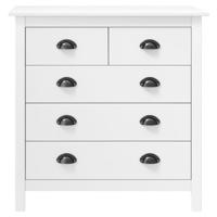 Dressoir Hill 79x40x80 cm massief grenenhout wit - thumbnail
