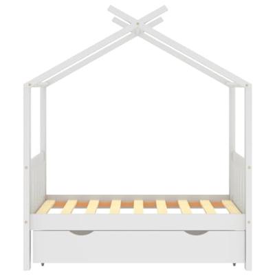 Kinderbedframe met lade massief grenenhout 70x140 cm wit Kinderbedframe met lade massief grenenhout 70x140 cm wit