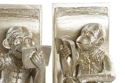 Bokstöd DKD Home Decor Champagne 13 x 12 x 17,5 cm Hars Koloniaal Aap Bokstöd DKD Home Decor Champagne 13 x 12 x 17,5 cm Hars Koloniaal Aap