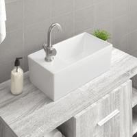 VidaXL Wasbak 48x25x15 cm keramiek wit - thumbnail
