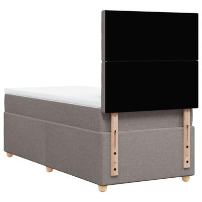 Boxspring met matras stof taupe 100x200 cm