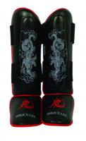 Bruce Lee Beenbeschermers Dragon Deluxe Zwart/rood Maat S/m - thumbnail