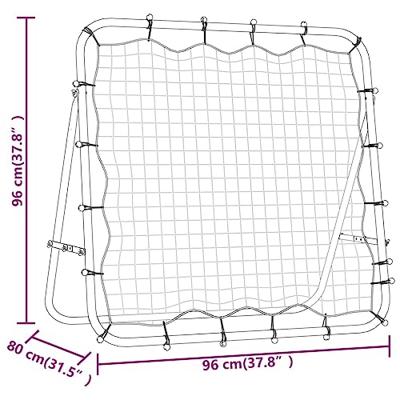 VidaXL Voetbal kickback rebounder verstelbaar 96x80x96 cm staal en pe