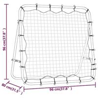 Voetbal kickback rebounder verstelbaar 96x80x96 cm staal en PE - thumbnail