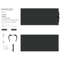 Tuinpoort met slot Zwart 105 x 100 cm Poedergecoat staal - thumbnail