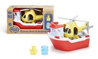 Green Toys reddingsboot met helikopter - thumbnail