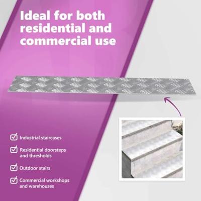 VidaXL Trap tread rechthoekig 2 pcs zilver 80 x 20 cm aluminium VidaXL Trap tread rechthoekig 2 pcs zilver 80 x 20 cm aluminium