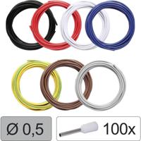 Quadrios 25CW113 Enkele ader LiFY 0.5 mm² Zwart, Rood, Wit, Blauw, Geel-groen, Bruin, Grijs 1 set(s) - thumbnail