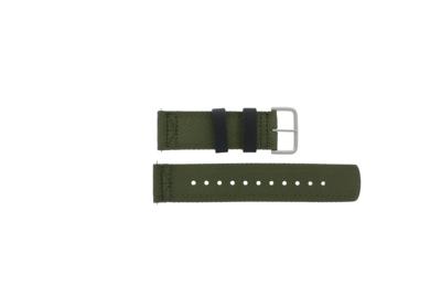 Horlogeband Casio 10568024 / PRW-6600YB-3 Leder/Textiel Groen 24mm