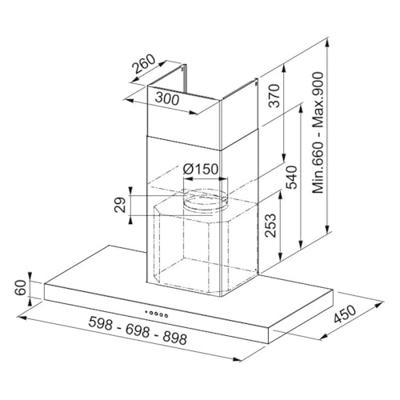 Conventionele Afzuigkap Mepamsa STILO NEO 90 Zwart