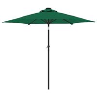 VidaXL Parasol met stalen paal 225x225x212 cm groen - thumbnail