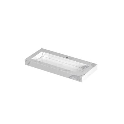 INK Pitch Wastafel Keramische Slab Centraal met Drain en Front en Side Skirts 1 Kraangat - 1000x450x90 mm - Statuario Glans