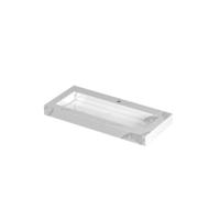 INK Pitch Wastafel Keramische Slab Centraal met Drain en Front en Side Skirts 1 Kraangat - 1000x450x90 mm - Statuario Glans - thumbnail
