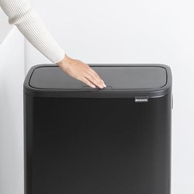 Brabantia Bo touch bin hi 2x30 liter matt black