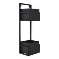 LOFT42 Flora Wandplantenbak Dubbel - Metaal - Zwart - 60x20x15 - thumbnail