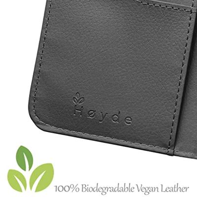 Høyde - Vegan lederen bookcase hoes - 100% Biologisch Afbreekbaar - Samsung Galaxy S21 Plus - Zwart
