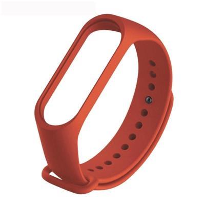 Pure Color Soft TPU vervangende Horlogebanden voor Xiaomi mi band 4 host niet inbegrepen (Orange)