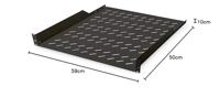 Digitus DN-19 TRAY-2-55-SW 19 inch Apparaatbodem voor patchkast 2 HE Vast inbouw Geschikt voor kastdiepte: vanaf 800 mm Zwart - thumbnail