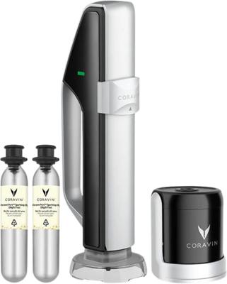 Coravin Sparkling wijnbewaarsysteem - inclusief charger, 2 CO₂-capsules, stopper & flessenhoes - behoudt bubbels tot 4 weken