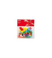 Apli pompons, zakje met 78 stuks in geassorteerde kleuren - thumbnail