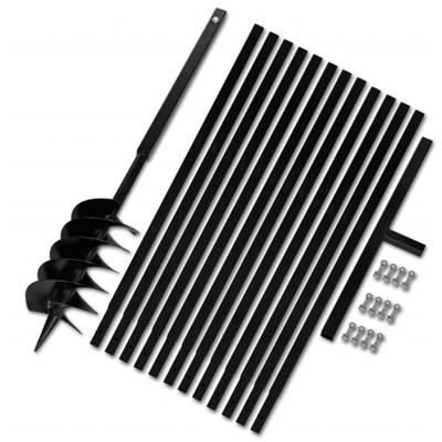 VidaXL Grondboor met handvat 150 mm en verlengstukken 13 m (staal) VidaXL Grondboor met handvat 150 mm en verlengstukken 13 m (staal)