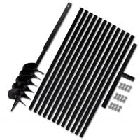 Grondboor met handvat 150 mm en verlengstukken 13 m (staal) - thumbnail