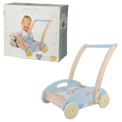 Rubo Toys Woezel en pip baby blokkenkar loopwagen - thumbnail