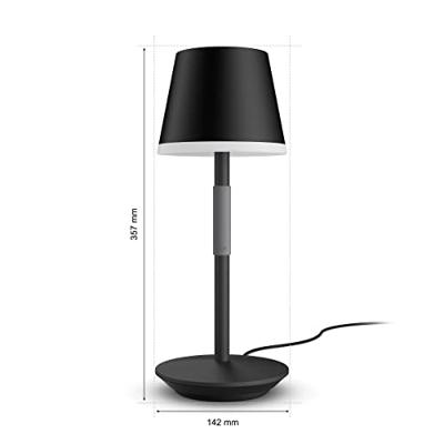 Philips Hue Hue White & Col. Amb. Go 8719514404595 Tafellamp met accu LED 6.2 W Zwart