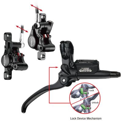 Tektro remgreep auriga twin links 2.5 vinger alu zwart