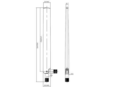 Delock 88900 WLAN staafantenne 6 dB 2,4 GHz, 5 GHz