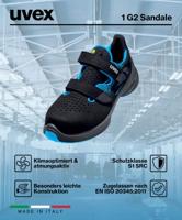 uvex 1 G2 6828839 Veiligheidsandalen S1 Schoenmaat (EU): 39 Blauw, Zwart 1 paar - thumbnail