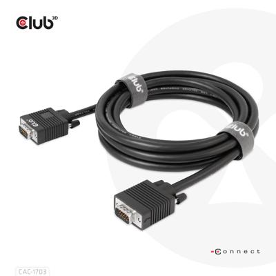 CLUB3D VGA Cable Bidirectional M/M 3m/9.84ft 28AWG