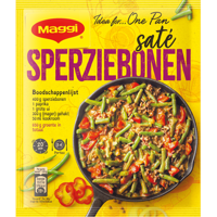MAGGI Dagschotel Sperziebonen Satesaus met Gehakt Zakje 70 g bij Jumbo - thumbnail