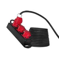 Keraf N105060019325 3-weg 5-polig 32A Krachtstroomverdeler 10m - thumbnail