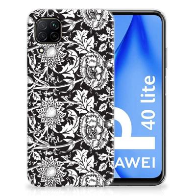 Huawei P40 Lite | TPU Case | Black Flowers Huawei P40 Lite | TPU Case | Black Flowers