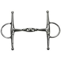 Kneveltrens Dubbelgebroken Rvs 14mm, 13,5 cm - thumbnail