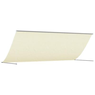 VidaXL Luifel uittrekbaar 400x150 cm stof en staal crèmekleurig