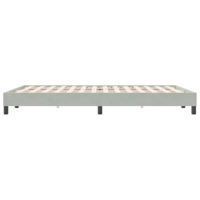 Boxspring zonder matras fluweel lichtgrijs 140x220 cm
