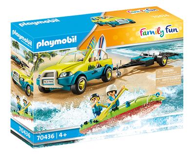 PLAYMOBIL family fun - strandwagen met kano's constructiespeelgoed (70436)
