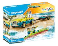 PLAYMOBIL family fun - strandwagen met kano's constructiespeelgoed (70436) - thumbnail