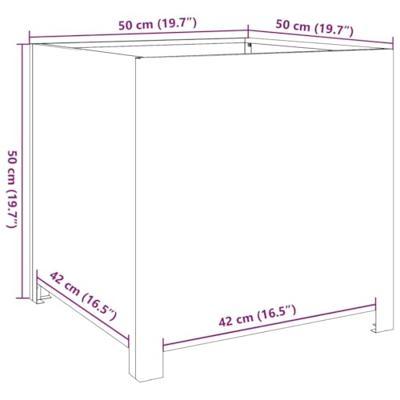 VidaXL Plantenbak 50x50x50 cm gegalvaniseerd staal VidaXL Plantenbak 50x50x50 cm gegalvaniseerd staal