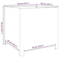Plantenbak 50x50x50 cm gegalvaniseerd staal - thumbnail